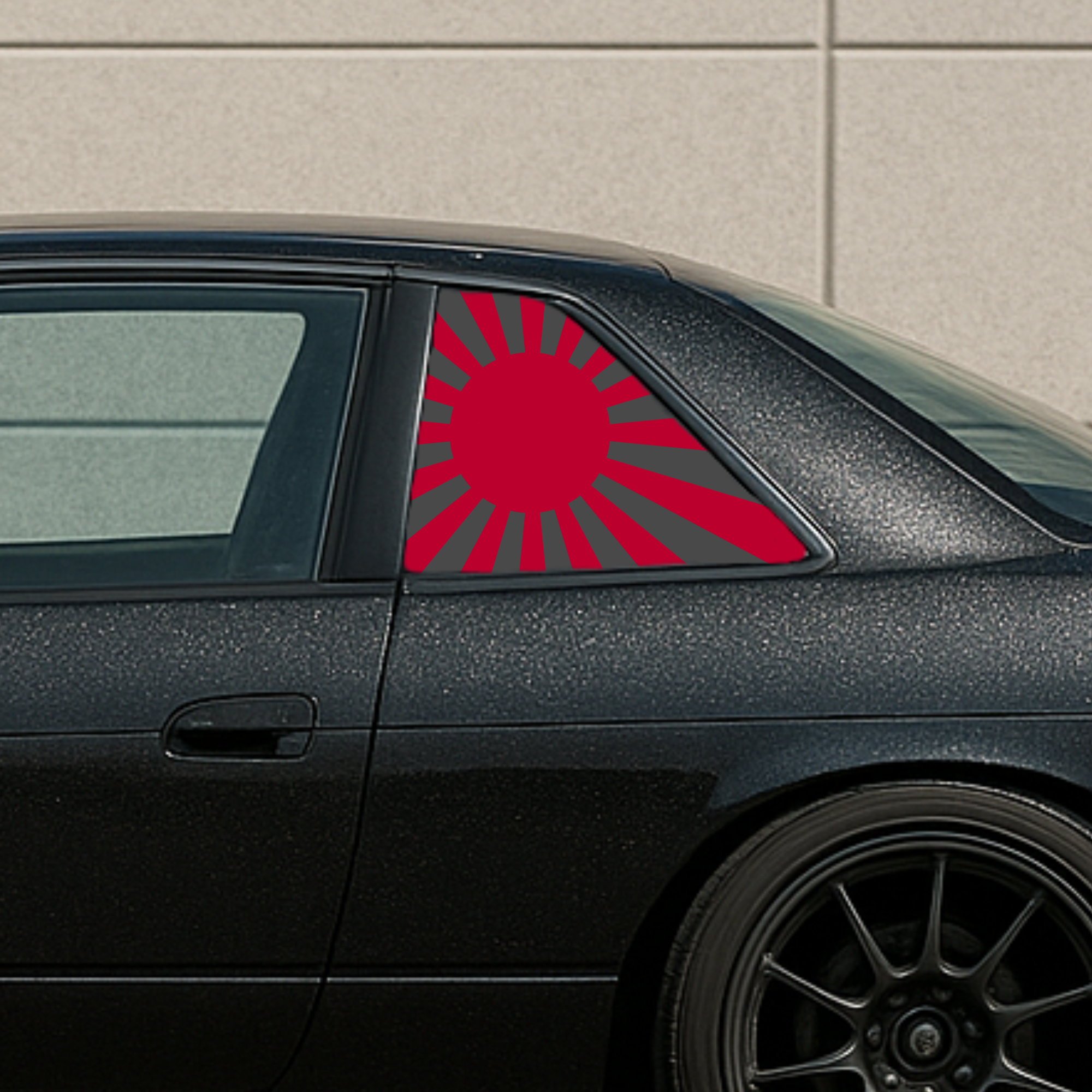 Rising Sun Rear Quarter Window Decal Single
