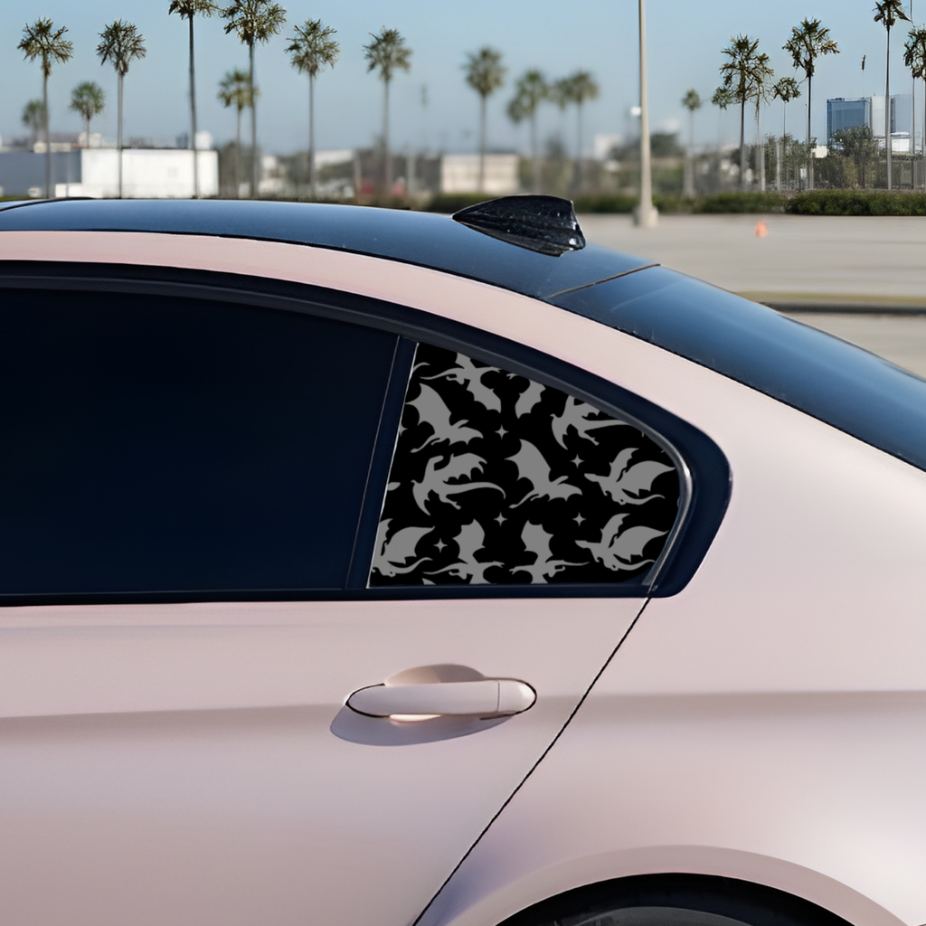 Dragon and Stars Rear Quarter Window Decal Single