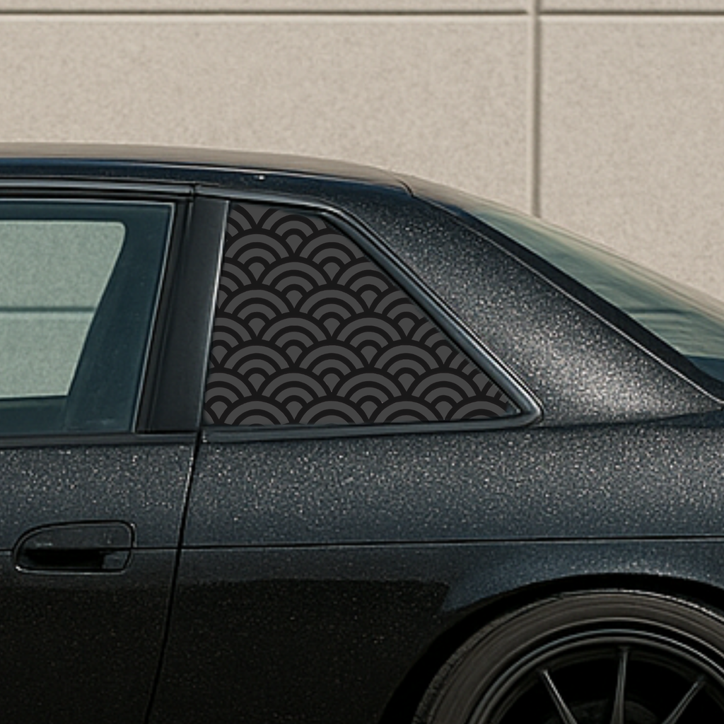 Seigaiha Waves Rear Quarter Window Decal Single