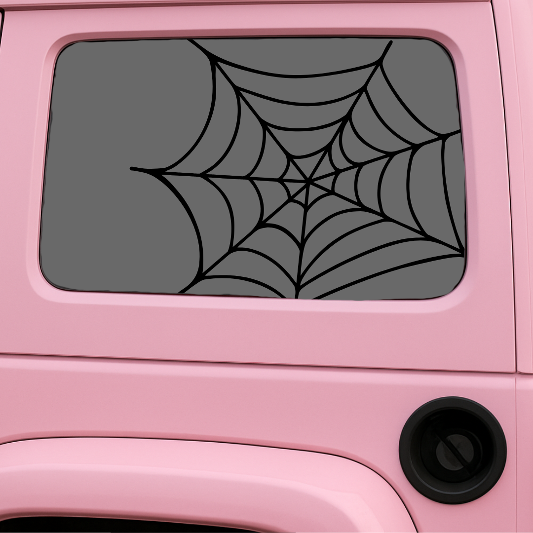 Spider Web Rear Quarter Window Decal Single