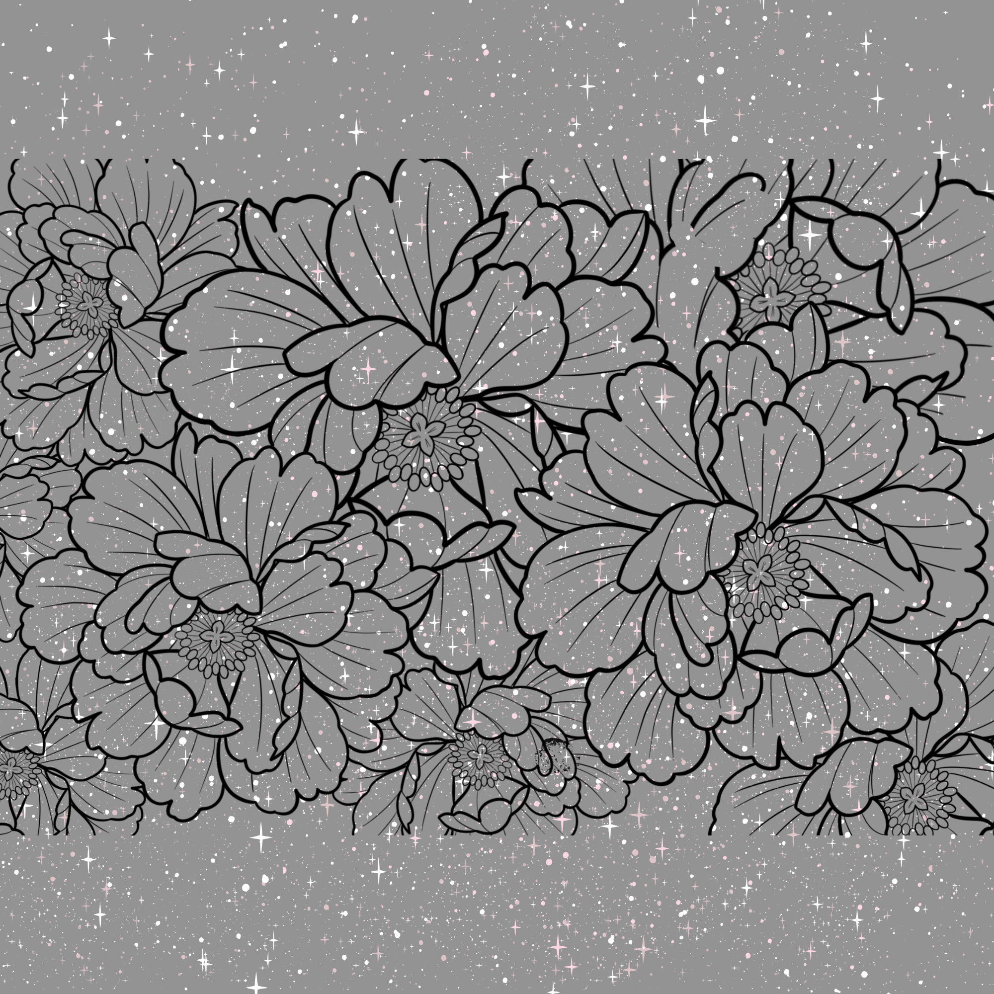 Single Peony Rear Quarter Window Decal