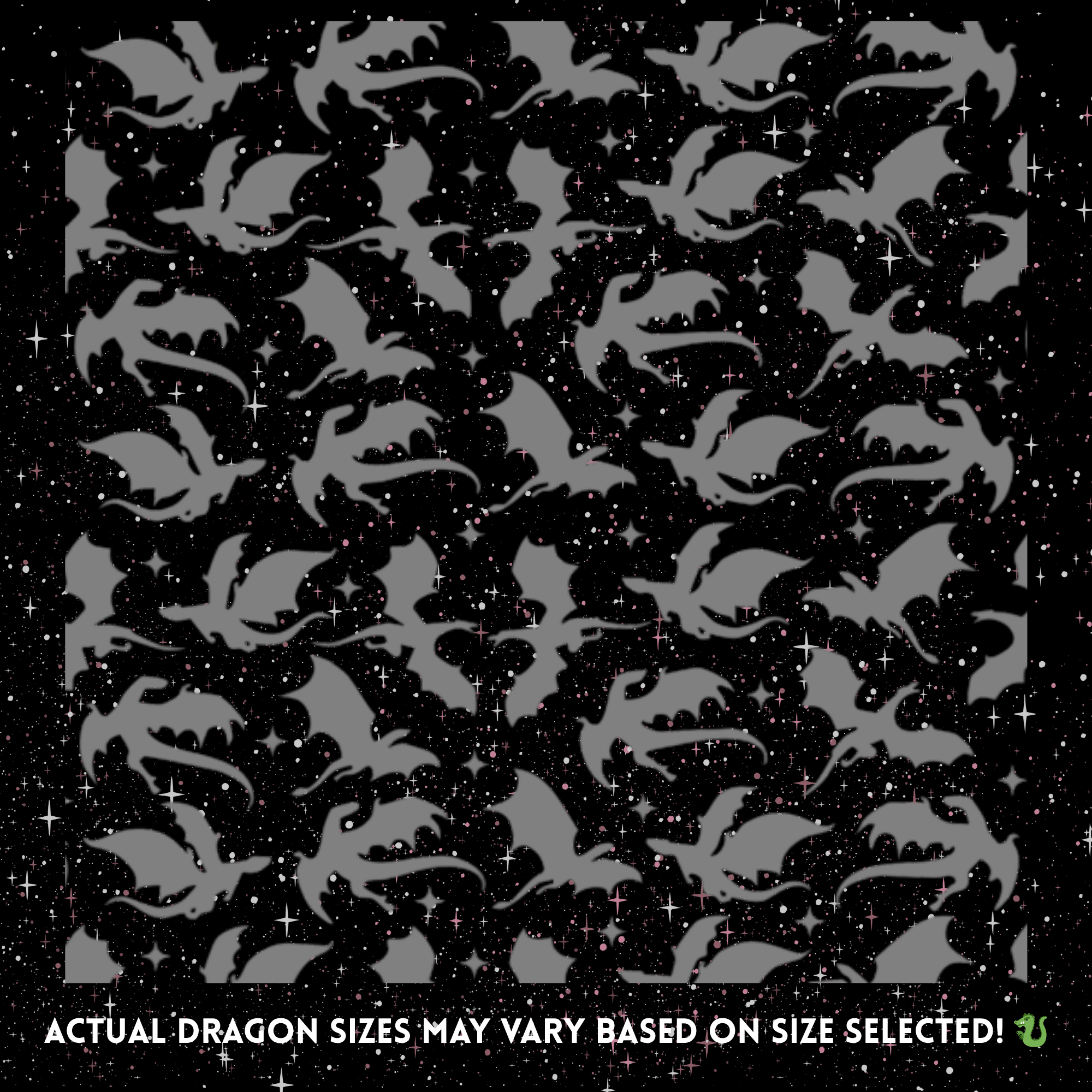 Dragon and Stars Rear Quarter Window Decal Single