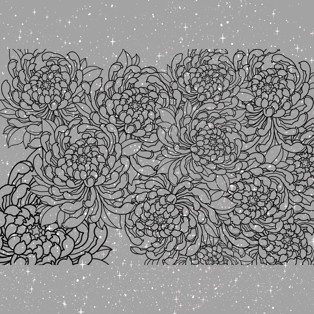 Single Chrysanthemums Rear Quarter Window Decal