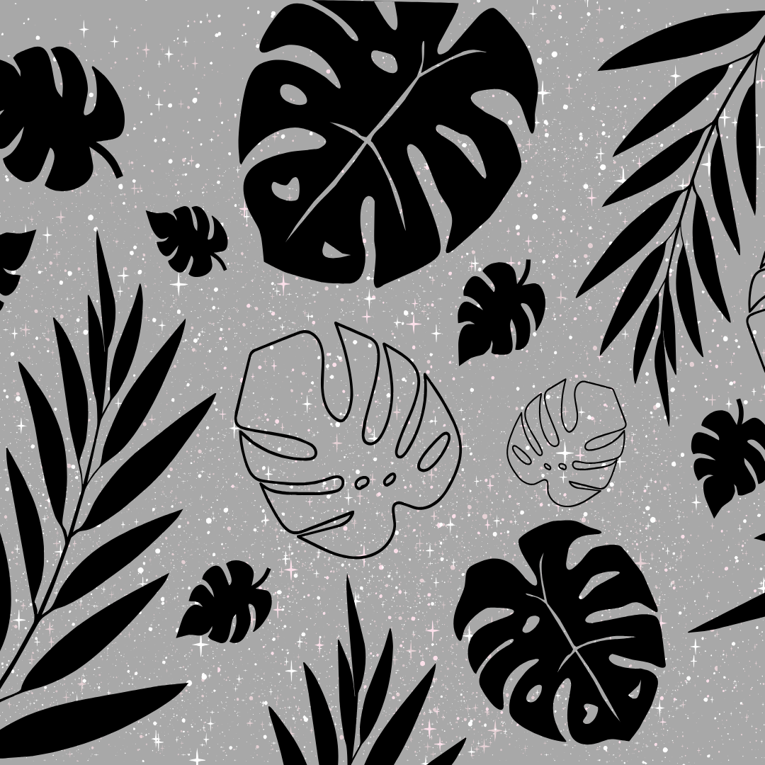 Monstera Floral Rear Quarter Window Decal Single