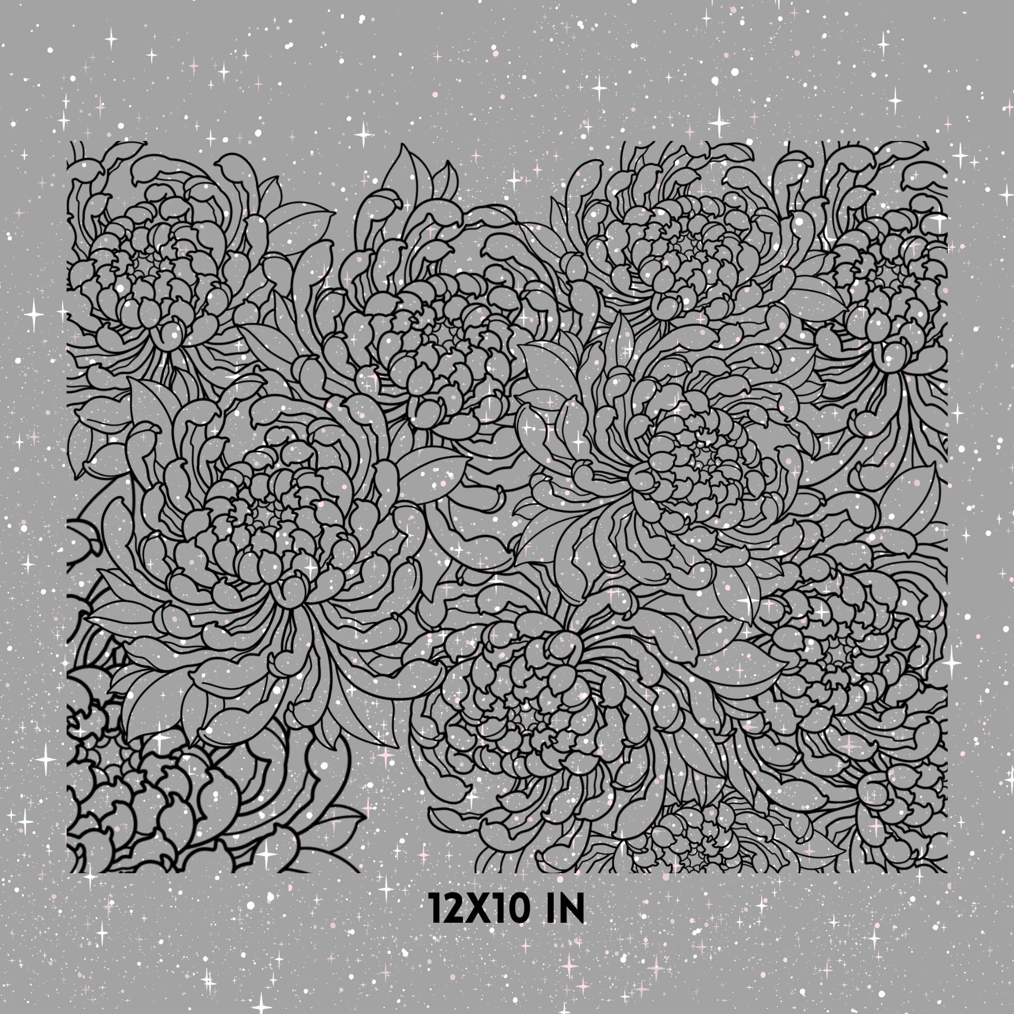 Single Chrysanthemums Rear Quarter Window Decal