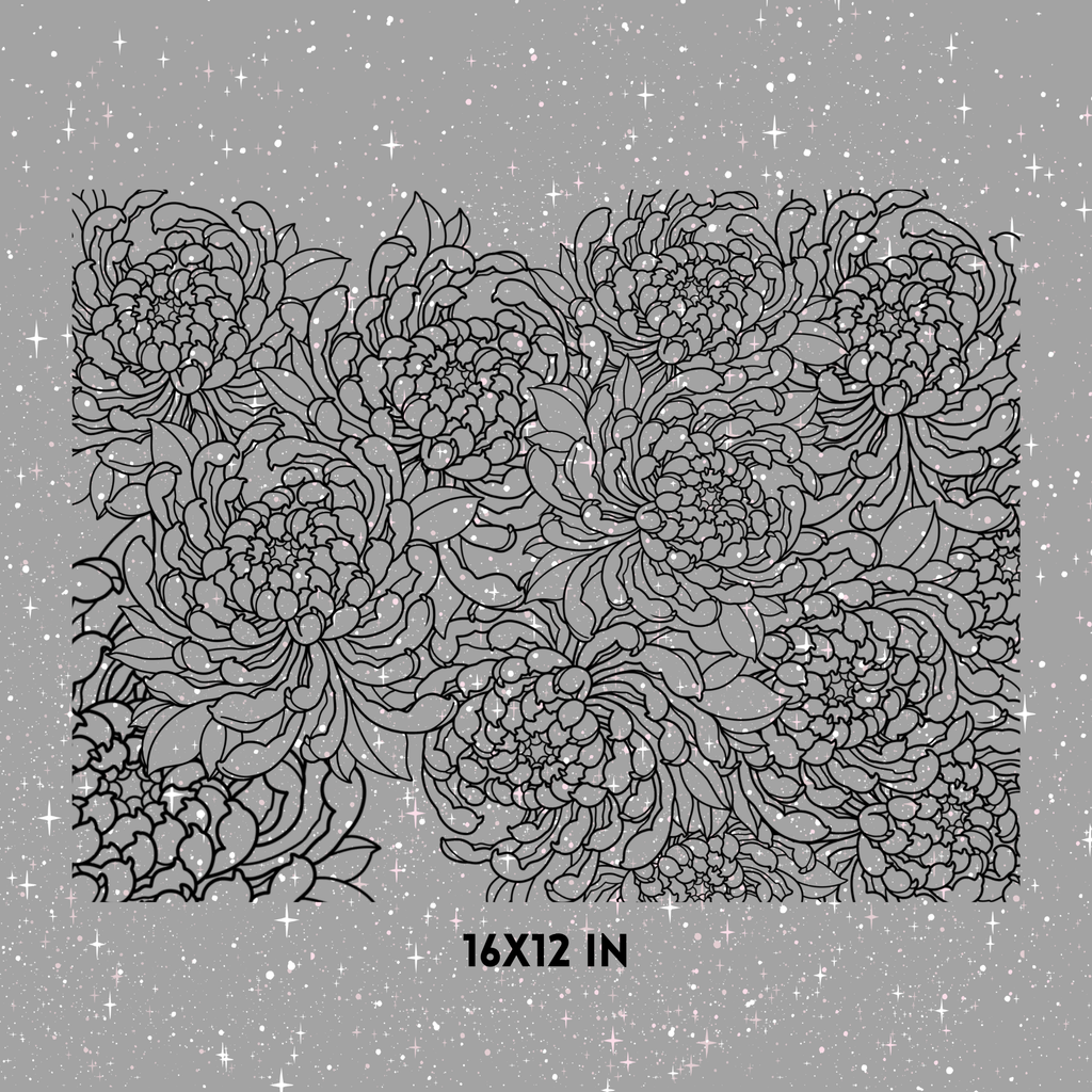 Single Chrysanthemums Rear Quarter Window Decal