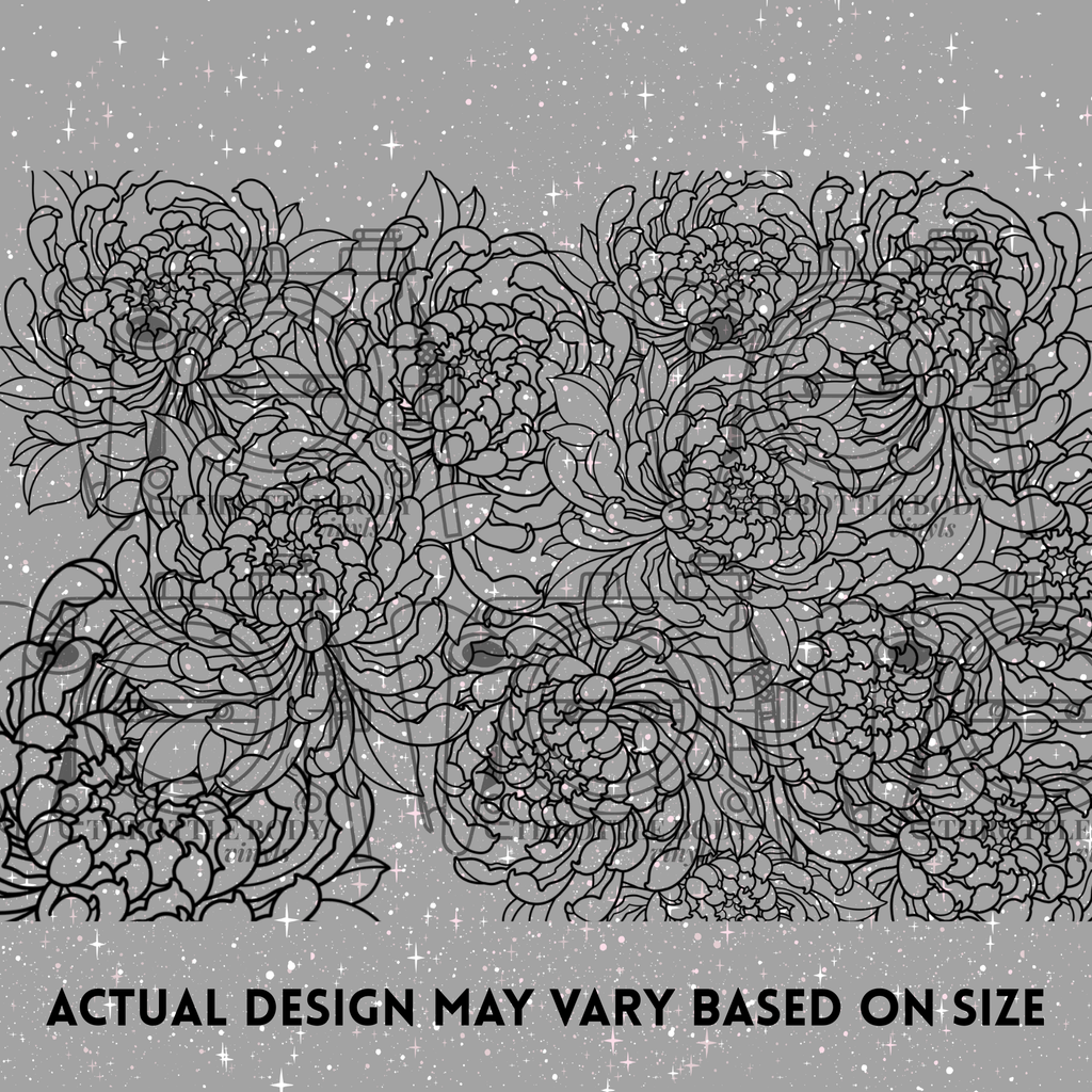 Single Chrysanthemums Rear Quarter Window Decal