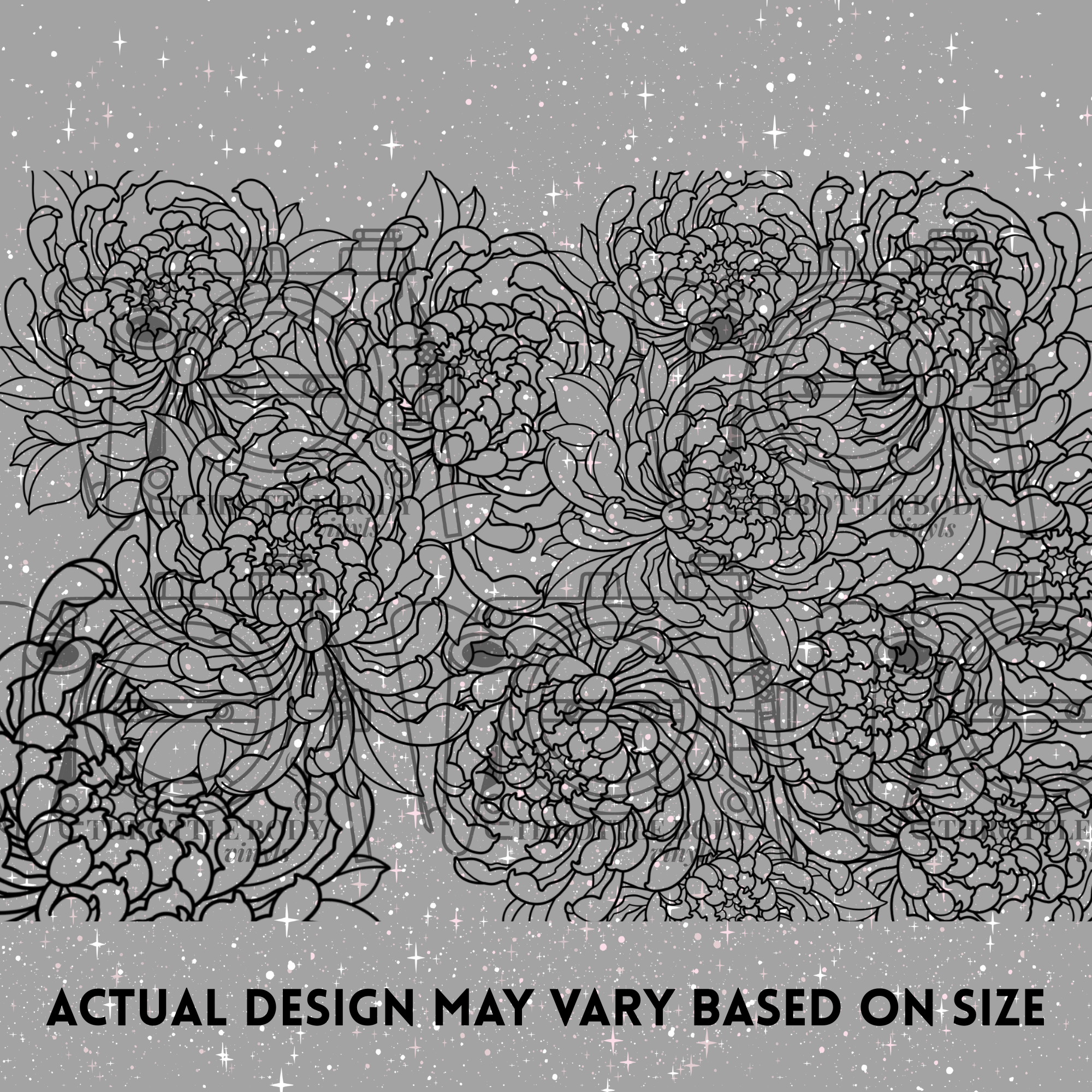 Single Chrysanthemums Rear Quarter Window Decal