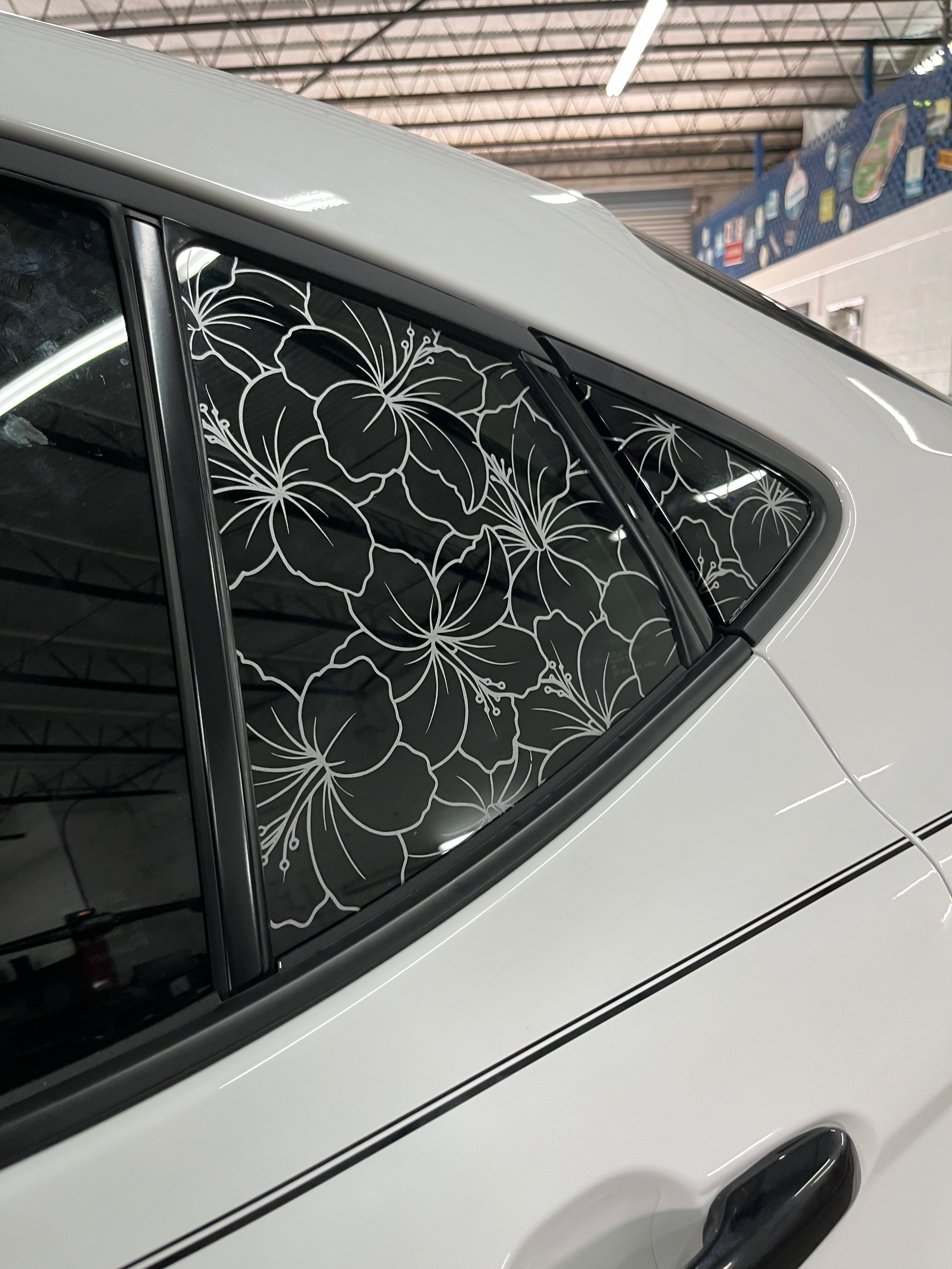 Single Flor De Maga Rear Quarter Window Decal